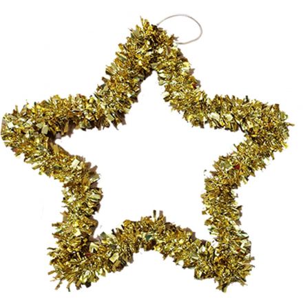 Мишура Новогоднее украшение венок   (полиэтилен) / 1,5x33x33см арт.92803