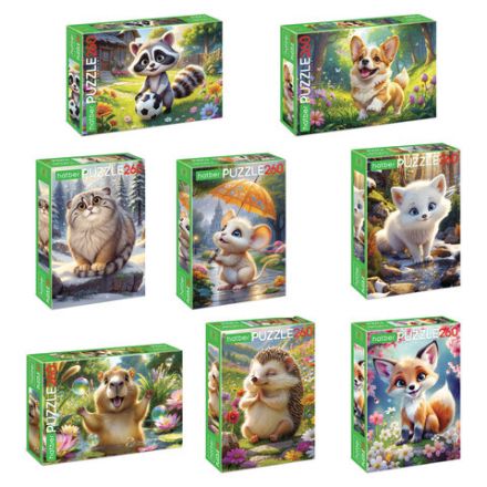 Пазл картонный "МИР ПУШИСТЫХ ЧУДЕС" 260 элементов АССОРТИ, 220х330 мм, HATBER Пазл картонный "МИР ПУШИСТЫХ ЧУДЕС" 260 элементов АССОРТИ, 220х330 мм, HATBER