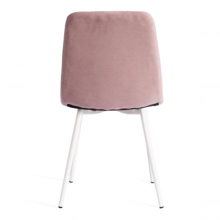 Стул CHILLY MAX / 1 шт. в упаковке Велюр/металл , 45 х 54 х 90 см , пыльно-розовый/белый