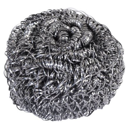 Губка (мочалка) металлическая спиральная 15 г, для посуды, гриля, плиты, LAIMA (ЛАЙМА), 700061