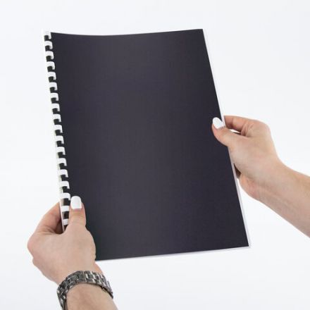 Обложки пластиковые для переплета, А4, КОМПЛЕКТ 100 шт., 300 мкм, черные, BRAUBERG, 530940 Обложки пластиковые для переплета, А4, КОМПЛЕКТ 100 шт., 300 мкм, черные, BRAUBERG, 530940