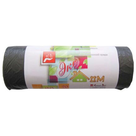 Мешки для мусора, 60 л, черные, в рулоне 20 шт., ПНД, 7 мкм, 60х70 см, эконом, КБ, "ЭкоДом", 1749 Мешки для мусора, 60 л, черные, в рулоне 20 шт., ПНД, 7 мкм, 60х70 см, эконом, КБ, "ЭкоДом", 1749