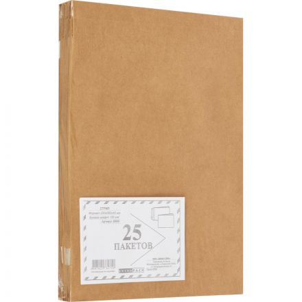 Пакет Extrapack B4 из крафт-бумаги 120 г/кв.м стрип (25 штук в упаковке)