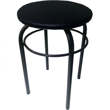 Табурет Сатурн 18 черный/антик серебро