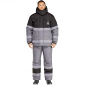 Костюм рабочий зимний мужской з50-КПК СОП сер/черн р.44-46/170-176