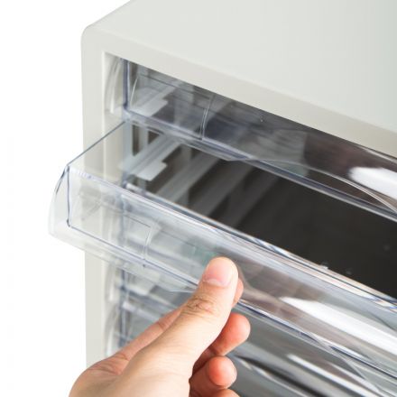 Бокс с выдвижными лотками Deli E9775, 5 выдвижн лотков серый Бокс с выдвижными лотками Deli E9775, 5 выдвижн лотков серый