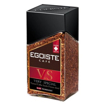 Кофе растворимый EGOISTE "V.S" 100 г, стеклянная банка, сублимированный, ШВЕЙЦАРИЯ, EG10009007