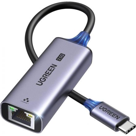 Сетевой адаптер UGREEN CM648 (25051) USB-A 3.0 to RJ45 2.5G серый