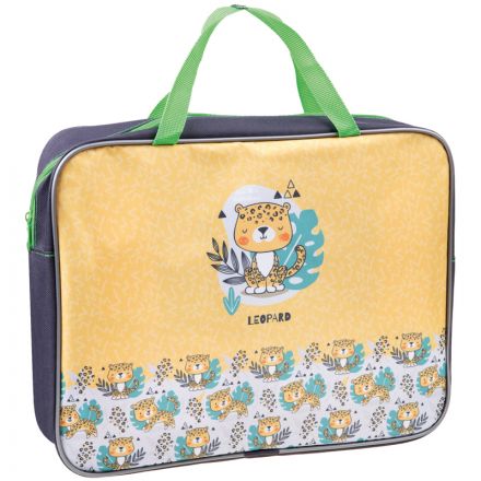 Папка с ручками А4 ArtSpace "Leopard", полиэстер, на молнии, 70мм Папка с ручками А4 ArtSpace "Leopard", полиэстер, на молнии, 70мм