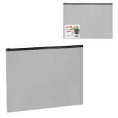 Папка-конверт СЕКЬЮРИТИ на молнии А4 (230х333 мм), ПВХ, непрозрачная, серая, STAFF, 274078