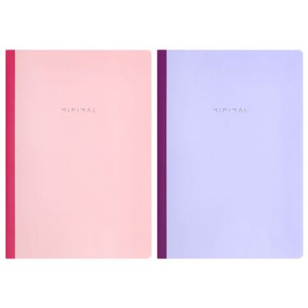 Тетрадь А4 96 л. BRAUBERG, на сшивке с корешком, клетка, обложка картон, "Minimal Pastel", 405282