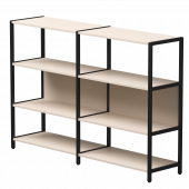 Набор стеллажных систем №1 Everprof EVO 1635x385x1120 Кашемир/Черный