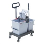 Тележка уборочная VILEDA "УльтраСпидПро", 2 съемных ведра 25 л + 10 л, платформа, с ручкой, туннельный отжим, 147209 Тележка уборочная VILEDA "УльтраСпидПро", 2 съемных ведра 25 л + 10 л, платформа, с ручкой, туннельный отжим, 147209