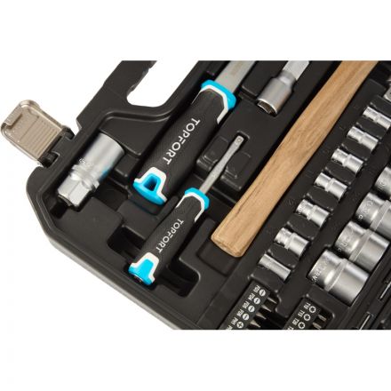 Набор инструмента TOPFORT 56 предметов 1/4 и 1/2