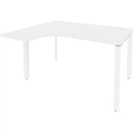Стол ONIX-П левый П на металлокаркасе O.MP-SA-3L белый бриллиант/белый Стол ONIX-П левый П на металлокаркасе O.MP-SA-3L белый бриллиант/белый