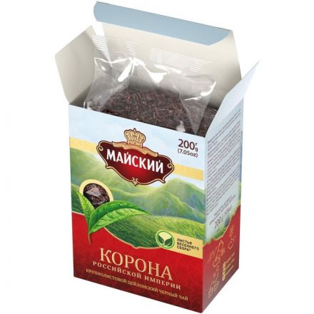 Чай Майский Корона Российской Империи черный крупнолистовой, 200г 13986