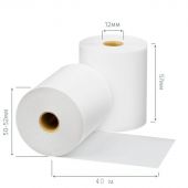 Ролики для касс Promega 57мм (дл.40м,вт12,из т/б) 10шт/уп12уп/кор (487533)