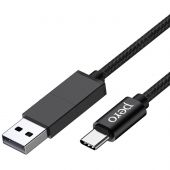 Кабель USB PERO DC-07 UNIVERSAL 2 in 1, USB-A + PD  to Type-C, 1m, Black