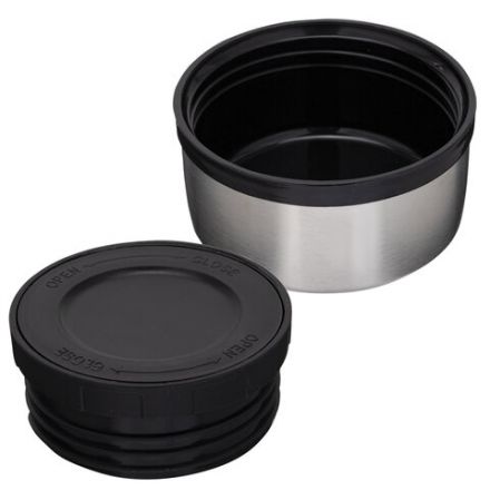 Термос 0,7 л для еды/напитков с широким горлом, BOOMHOUSE (БУМХАУС) RIBBED, нержавеющая сталь SUS304, оливковый, 700321