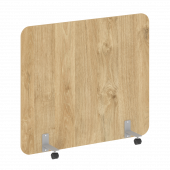 R-line Перегородка на металлических опорах, на роликах DP.R-140-120 Тиквуд светлый/Серый металл 1400*18*1200