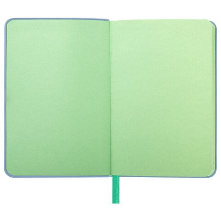 Ежедневник недатированный МАЛЫЙ 100х150 мм А6 BRAUBERG "Metropolis Mix", под кожу, 136 л., голубой, 113307