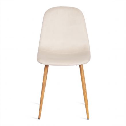 Стул BREEZE (mod. 4724) Велюр/металл , 44 х 53 х 87 см, Light beige (светло-бежевый) HLR1 / натуральный