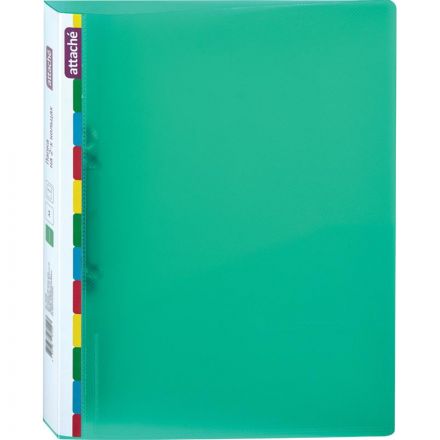 Папка на 2-х кольцах Attache Diagonal 25 мм зеленая до 170 листов (пластик 0.6 мм)