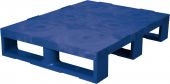 Паллет 800х600х150 сплошной, на 3-х полозьях синий Паллет 800х600х150 сплошной, на 3-х полозьях синий