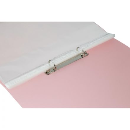 Папка №1 School Портфолио ученика на двух кольцах с 20 файлами розовая