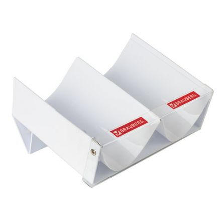 Желоб навесной/настольный для ручек и карандашей BRAUBERG, 2 отделения, 19х25 см, белый, 504261 Желоб навесной/настольный для ручек и карандашей BRAUBERG, 2 отделения, 19х25 см, белый, 504261