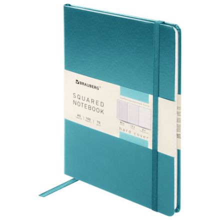 Блокнот А5 (148х218 мм), BRAUBERG ULTRA, балакрон, 80 г/м2, комбинированный блок, 100 л., бирюза, 113071