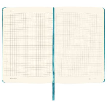 Блокнот А5 (148х218 мм), BRAUBERG ULTRA, балакрон, 80 г/м2, комбинированный блок, 100 л., бирюза, 113071