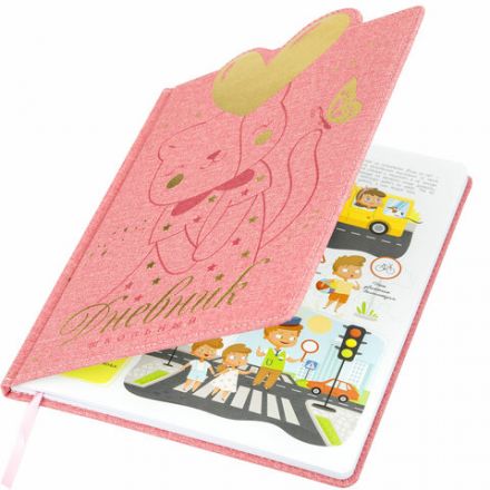 Дневник 1-4 класс 48 л., кожзам (твердая с поролоном), фигурный край, ЮНЛАНДИЯ, "Котик", 106934