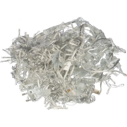 Электрогирлянда Дождь 2x3 м 600LED мерц. IP44 отсоед. нити, хол.бел.HD-YW03