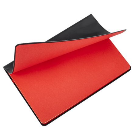 Блокнот А5 (148x218 мм), BRAUBERG "Metropolis Mix", под кожу, 80 л., в точку, черный, 113314