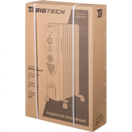 Радиатор масляный BigTech WBH001 (9 секций) Радиатор масляный BigTech WBH001 (9 секций)