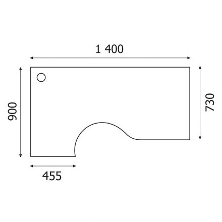 Стол Easy One левый (870,871) груша ароза Ш1400 Г900 Стол Easy One левый (870,871) груша ароза Ш1400 Г900