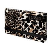 Еженедельник датированный 2026 с резинкой 171х93 мм, BRAUBERG, твердый, УФ-ЛАК, 64 л., "Леопард", 117356