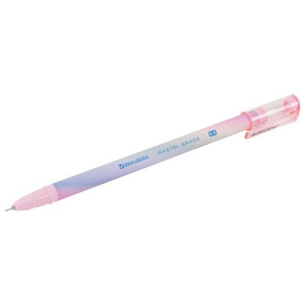 Ручка гелевая BRAUBERG GRADE PASTEL, СИНЯЯ, игольчатый узел 0,5 мм, линия письма 0,3 мм, 144284