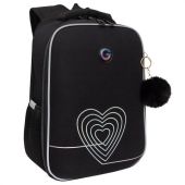 Ранец GRIZZLY анатомическая спинка, 2 отделения, для девочек, "INFINITY", 37х26х16 см, RAw-594-2/1