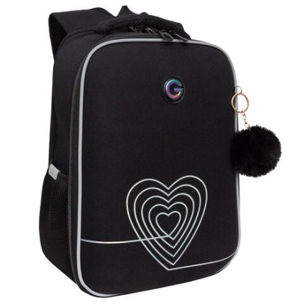 Ранец GRIZZLY анатомическая спинка, 2 отделения, для девочек, "INFINITY", 37х26х16 см, RAw-594-2/1