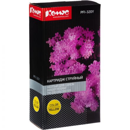Картридж струйный Комус PFI-320Y (2893C001) жел. для TM-200/205/300/305