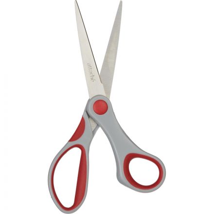 Ножницы Attache 180 мм с пластиковыми прорезиненными анатомическими ручками