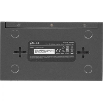 Коммутатор TP-Link TL-SF1009P 9x100Мбит/с 8PoE+ 65W неуправляемый