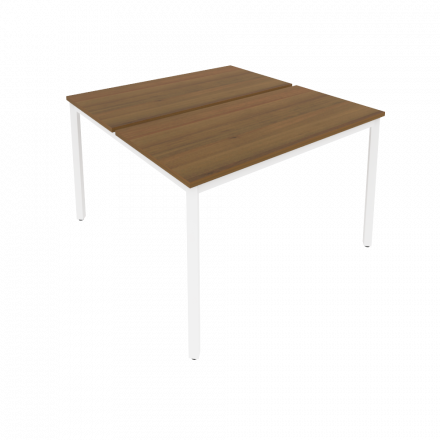 Slim Рабочая станция на металлокаркасе С.СП-4.2 Орех/Белый металл 1180*1235*750