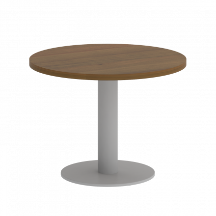 Home Office Стол журнальный круглый VR.SP-5-60.1G Орех/Серый металл 600*600*450 Home Office Стол журнальный круглый VR.SP-5-60.1G Орех/Серый металл 600*600*450