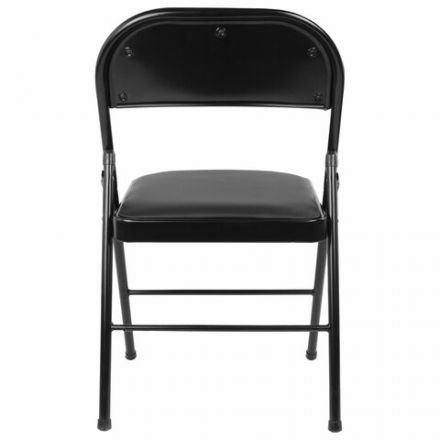 Стул складной BRABIX "Golf Plus CF-003 КОМФОРТ", черный каркас, кожзам черный, В КОРОБЕ, 533026 Стул складной BRABIX "Golf Plus CF-003 КОМФОРТ", черный каркас, кожзам черный, В КОРОБЕ, 533026