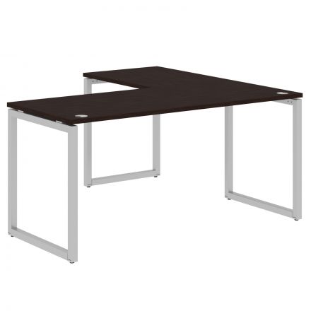 Стол угловой XQCT 1615 Легно темный/Алюминий 1600х1500х750