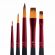 Кисти BRAUBERG PREMIUM, набор 5 шт. (синтетика, круглая № 1, 3, 5, плоская № 5, 8), блистер, 201024