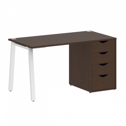 Home Office Стол письменный VR.SP-3-138.4.A Венге/Белый металл 1380*720*750